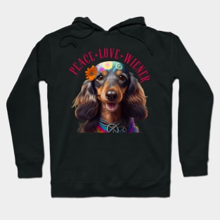 Peace, love and Wiener Hoodie